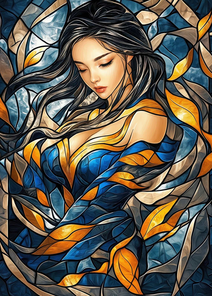 Stained Glass Woman