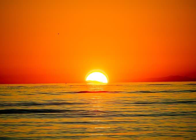 Sunset Over Sea