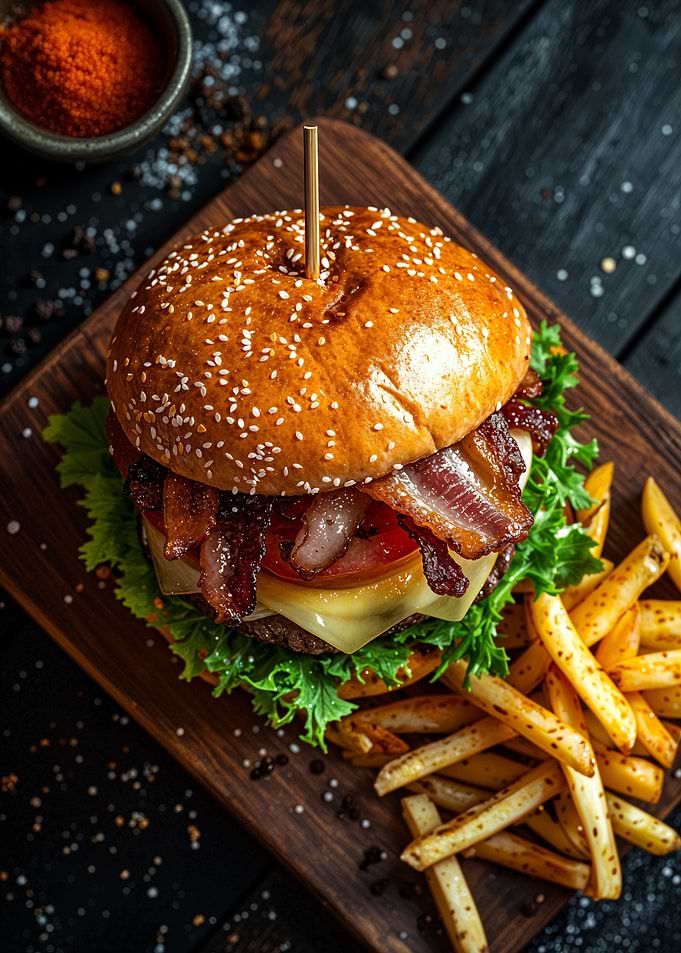 Bacon Cheeseburger with Fries