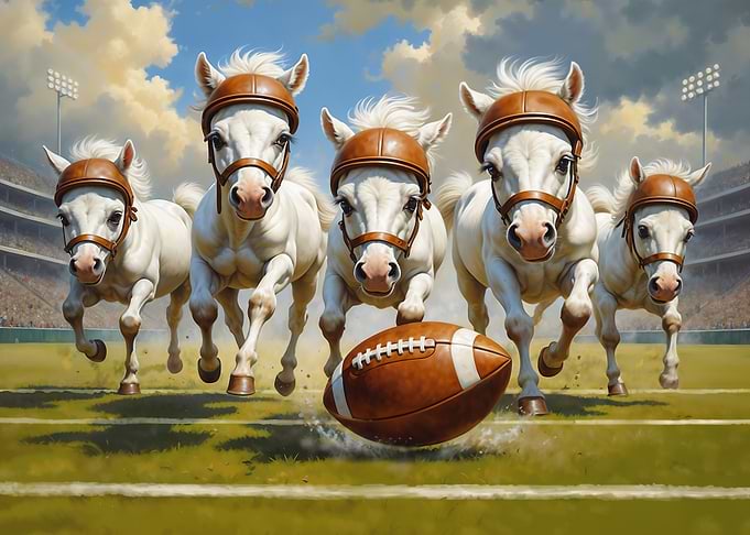 Bronco Foals Old School Football