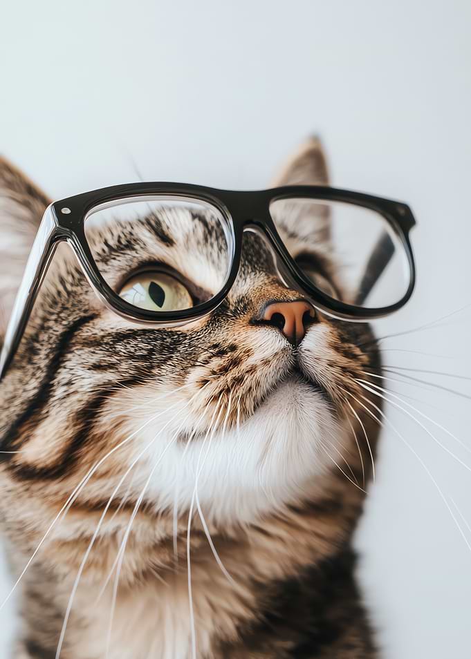 Cat Wearing Glasses