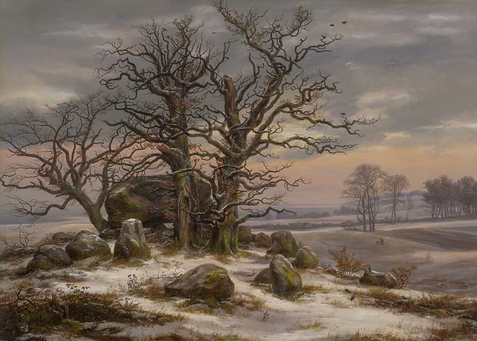 Megalith Grave near Vordingborg in Winter (1825)