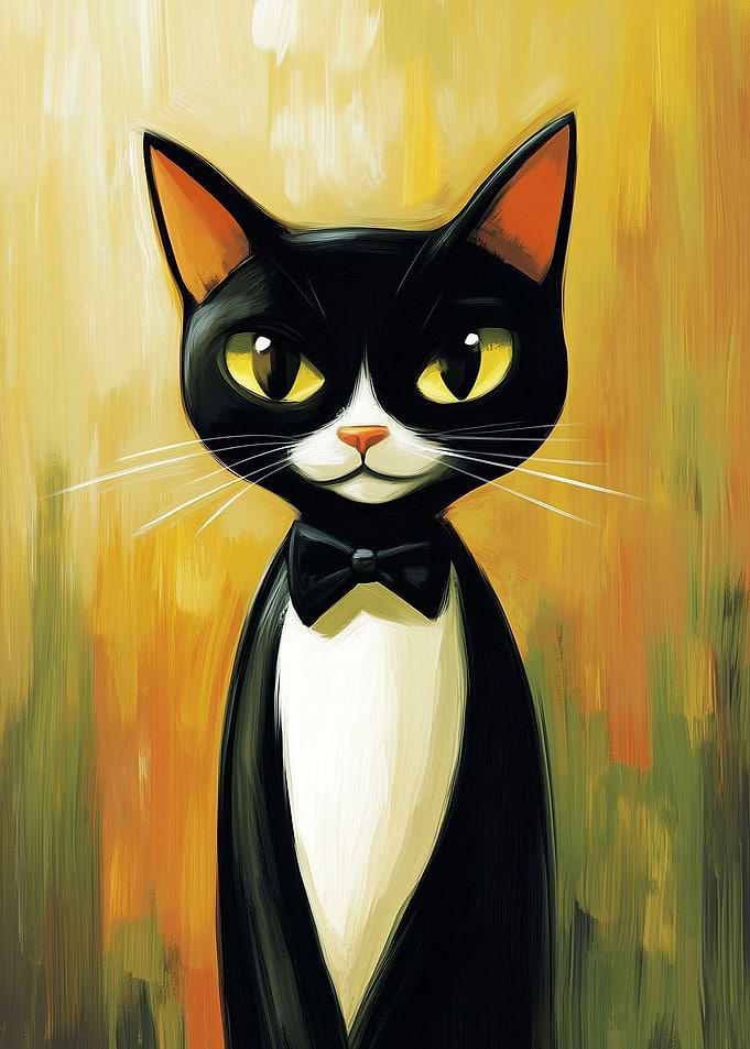 Black Cat in Bowtie
