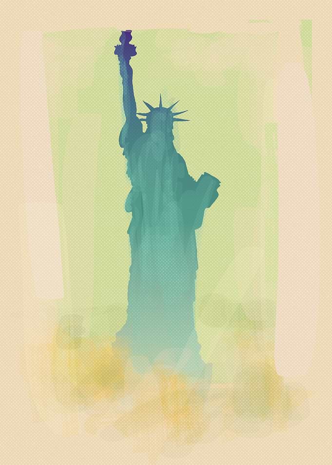 Statue of Liberty Watercolor