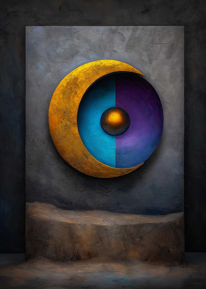 Abstract Moon Sculpture