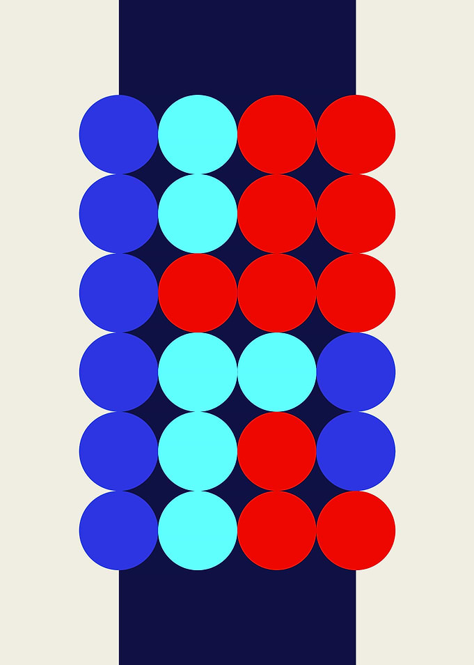 Abstract Bauhaus Pattern Poster
