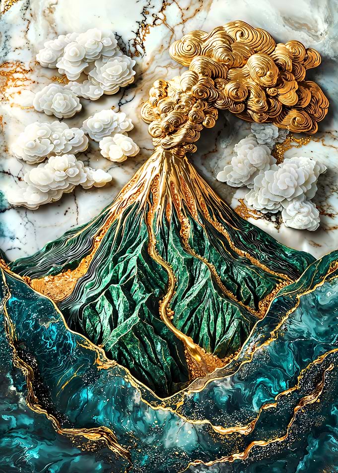 Golden Veins of the Earth Art