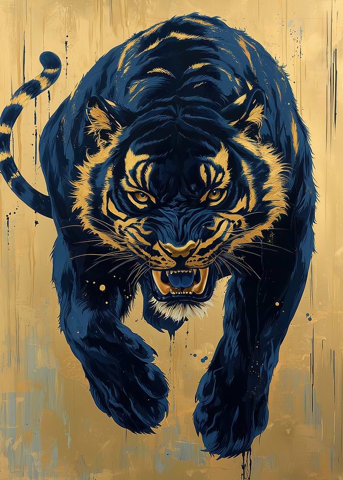 Black Tiger Art Print