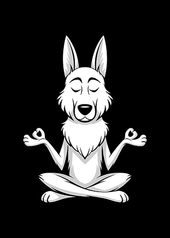 Funny Dog Yoga Design Dog