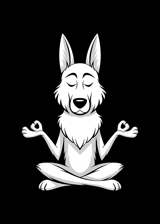 Funny Dog Yoga Design Dog