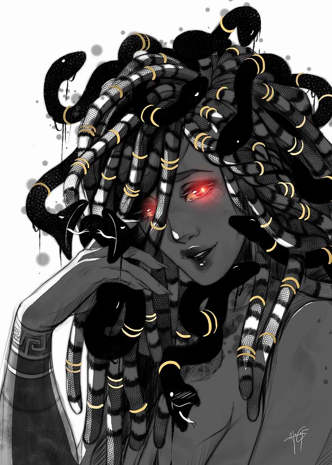 Medusa Portrait Manga