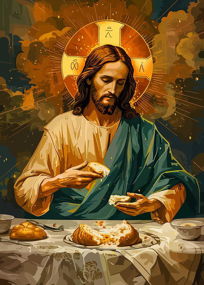 Jesus Breaking Bread