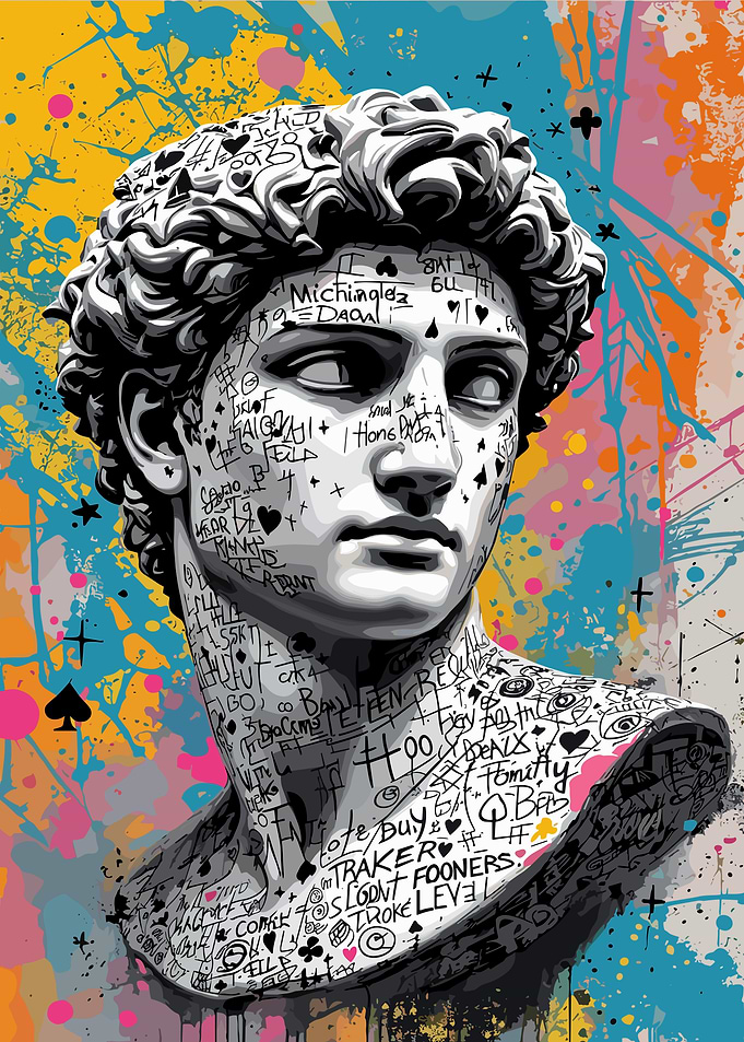 Graffiti David Bust