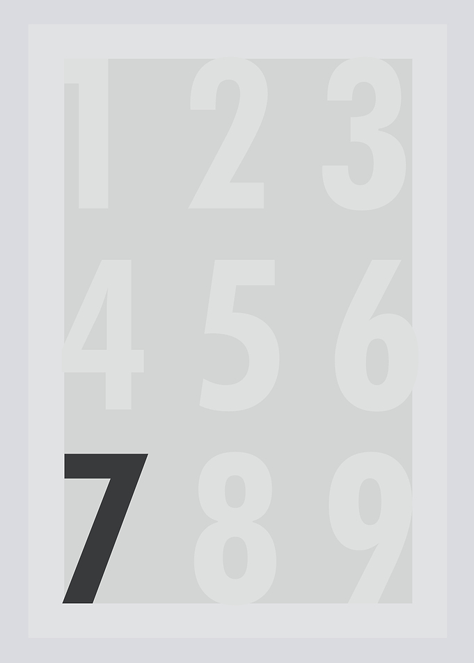 Number 7 Print