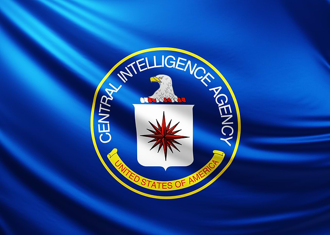 CIA Seal Flag, realistic flag of CIA