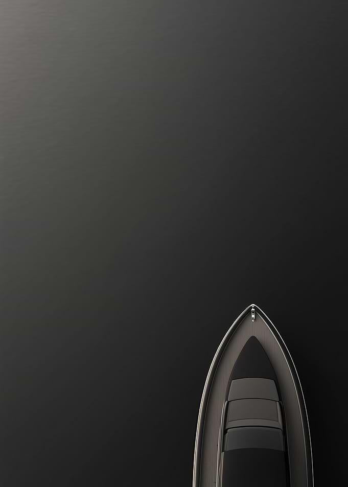Black Yacht Top View