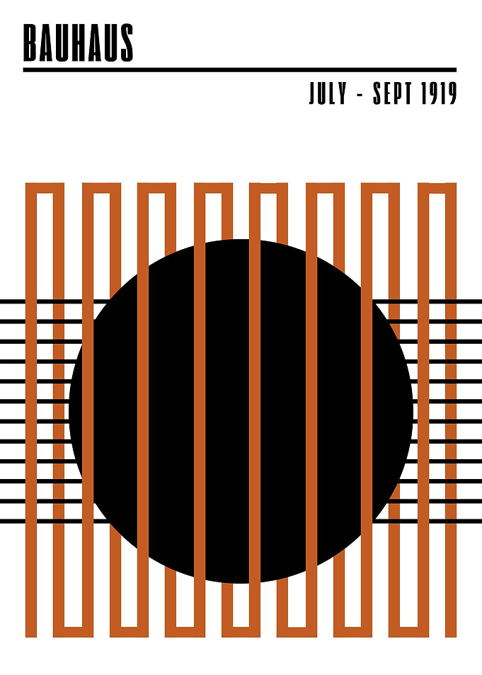 Bauhaus Geometric Art Print