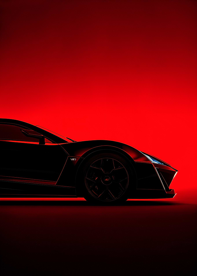 Black Sports Car Silhouette