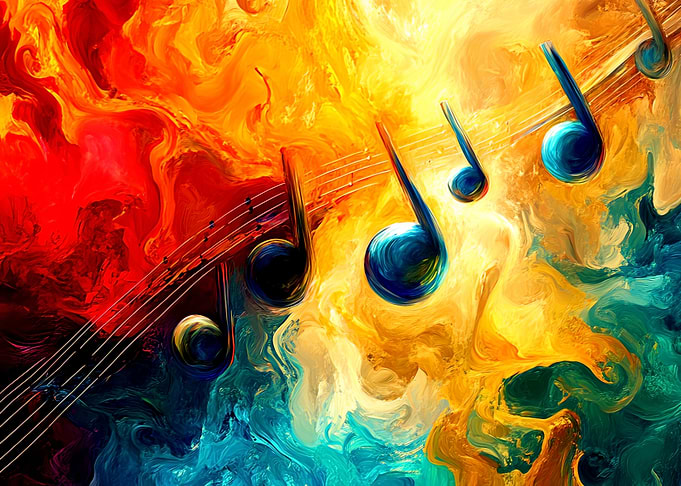 Abstract Music Notes