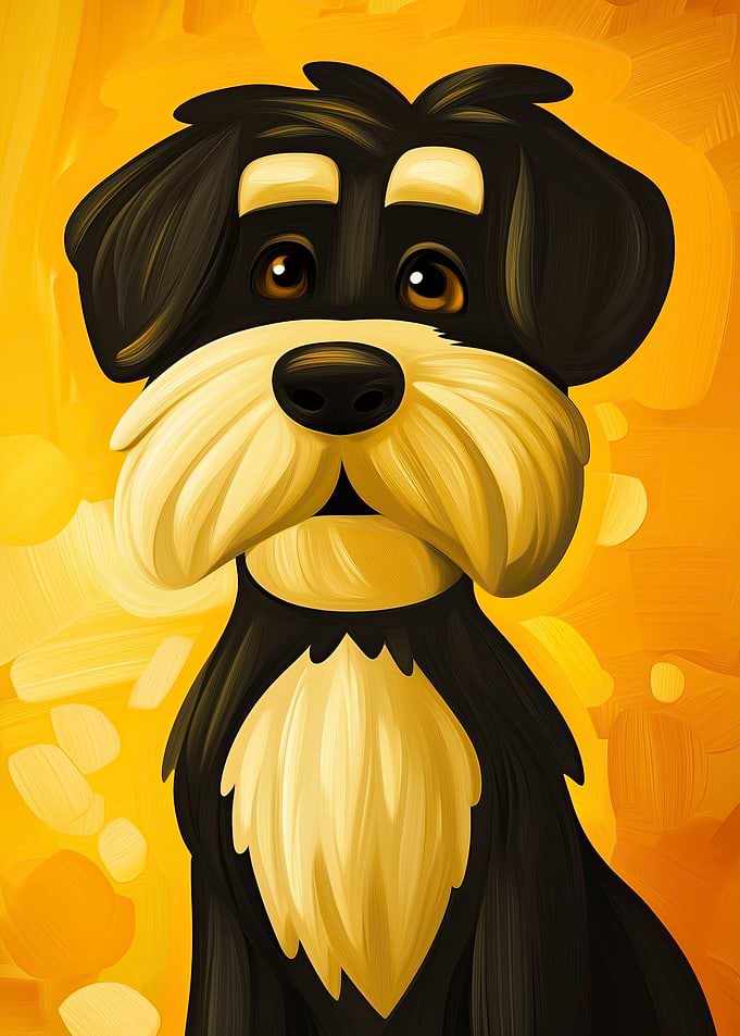 Cute Black Dog Portrait