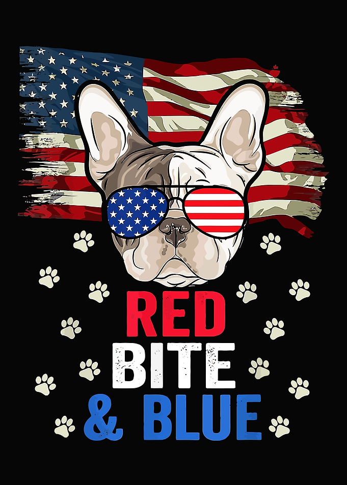 French Bulldog Red Bite & Blue