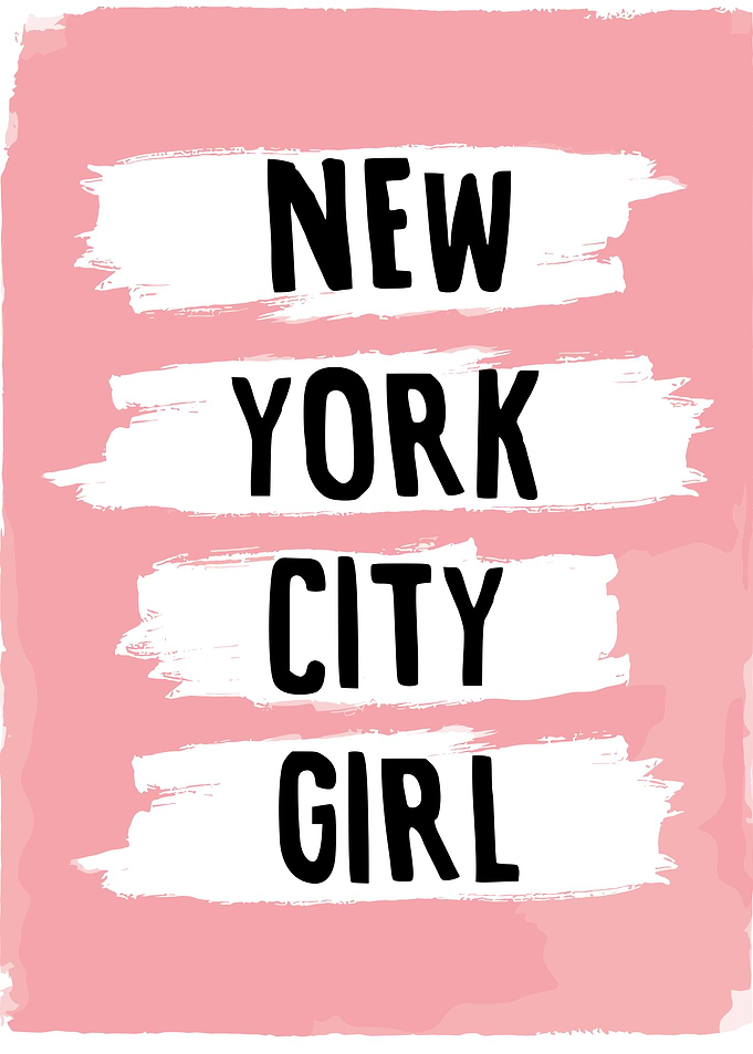 New York City Girl Print