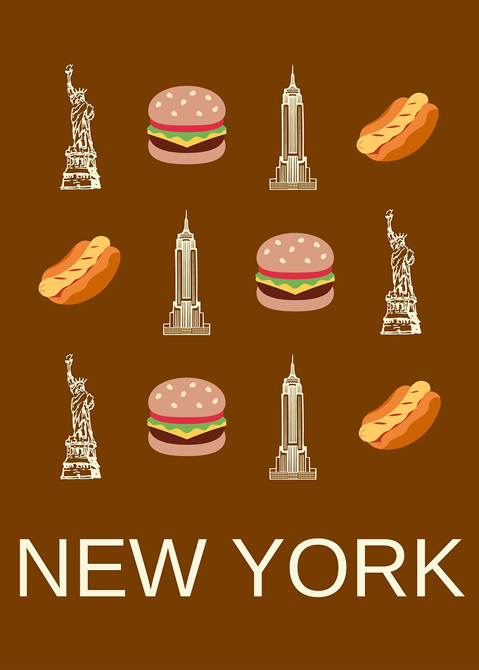 New York Aesthetic Wall Art – Brown Chocolate Tones