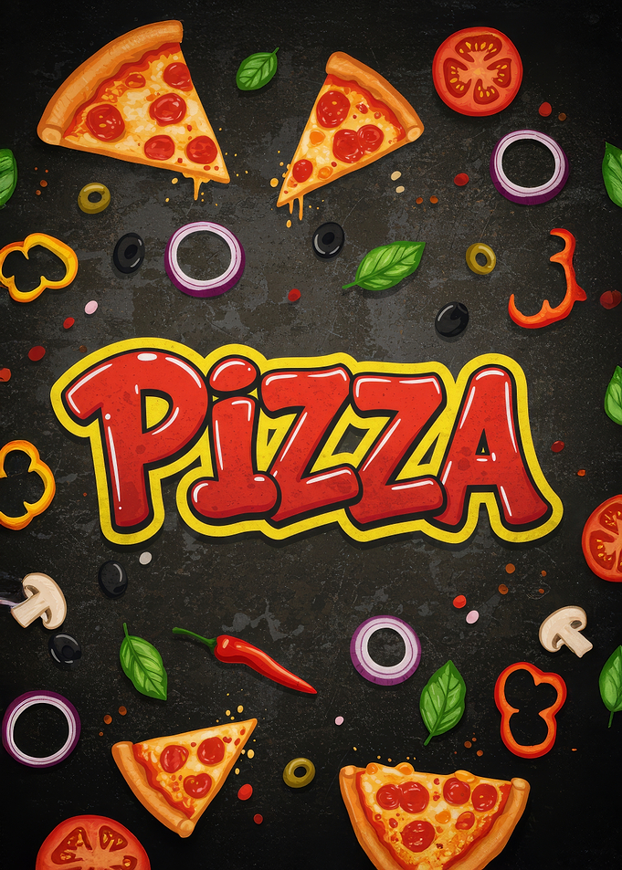 Pizza Ingredients Poster