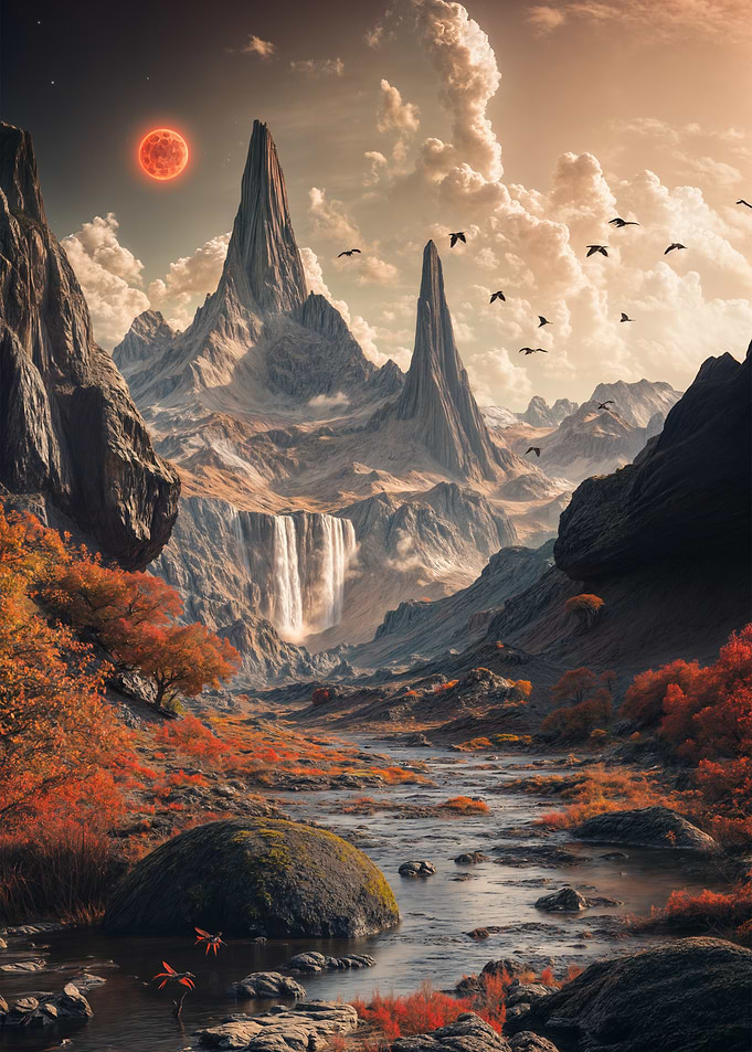 Fantasy Mountain Landscape