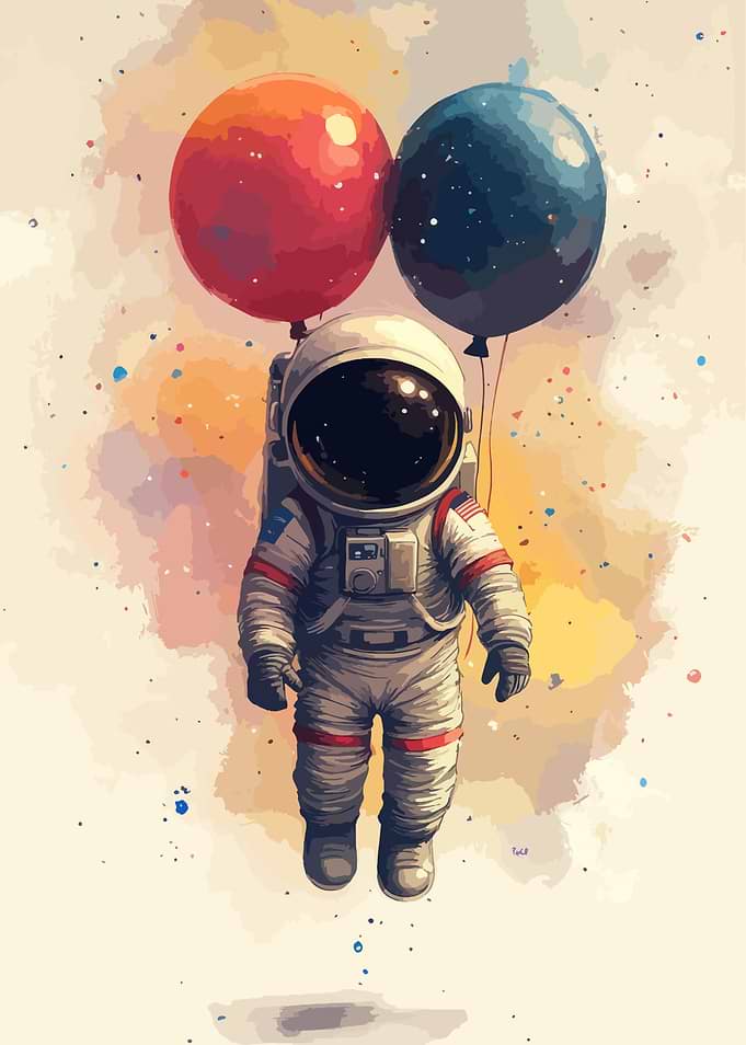 Astronaut with Balloons
