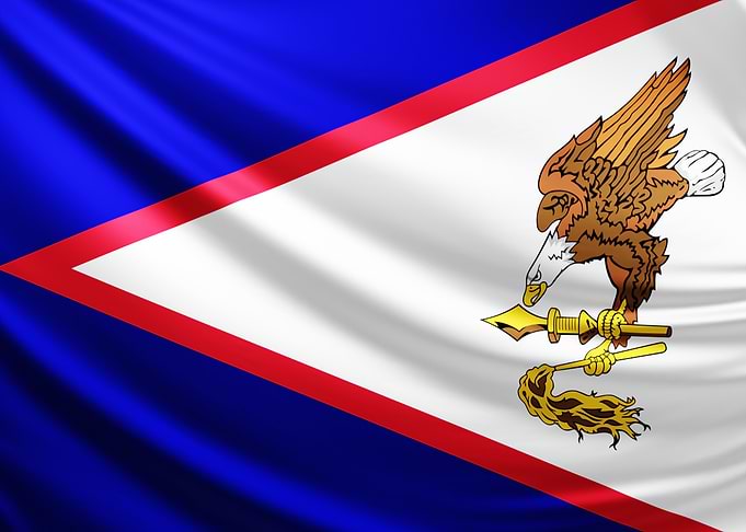 American Samoa Flag, realistic flag of American Samoa