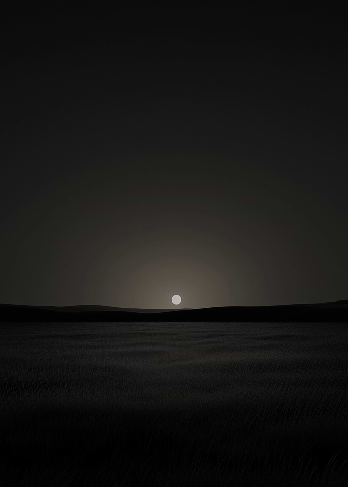 Minimalist Sunset Landscape