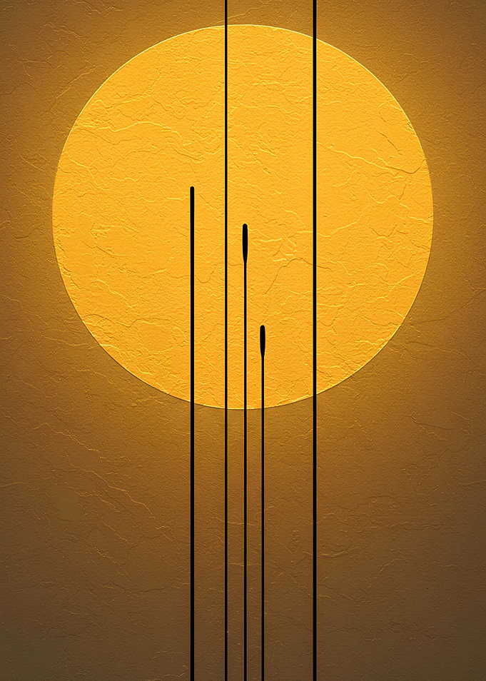 Abstract Sun and Lines