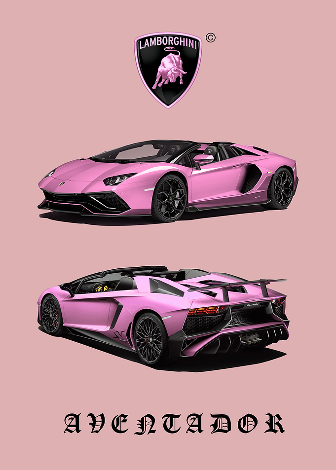 Pink Lamborghini Aventador