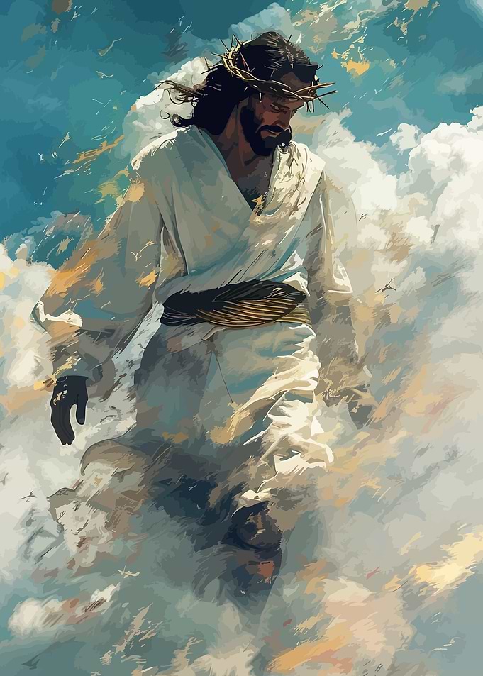 Jesus Christ in Clouds