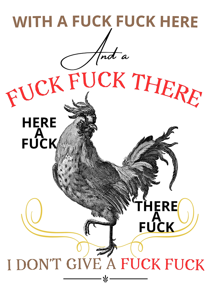 Rooster & Profanity Art Print