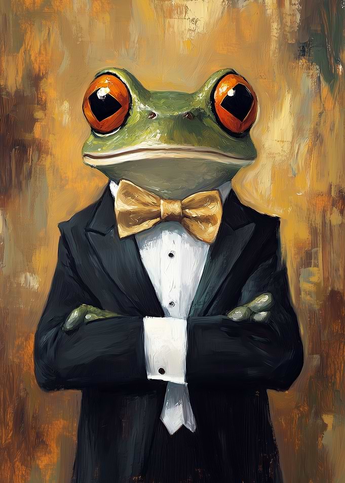 Frog in Tuxedo