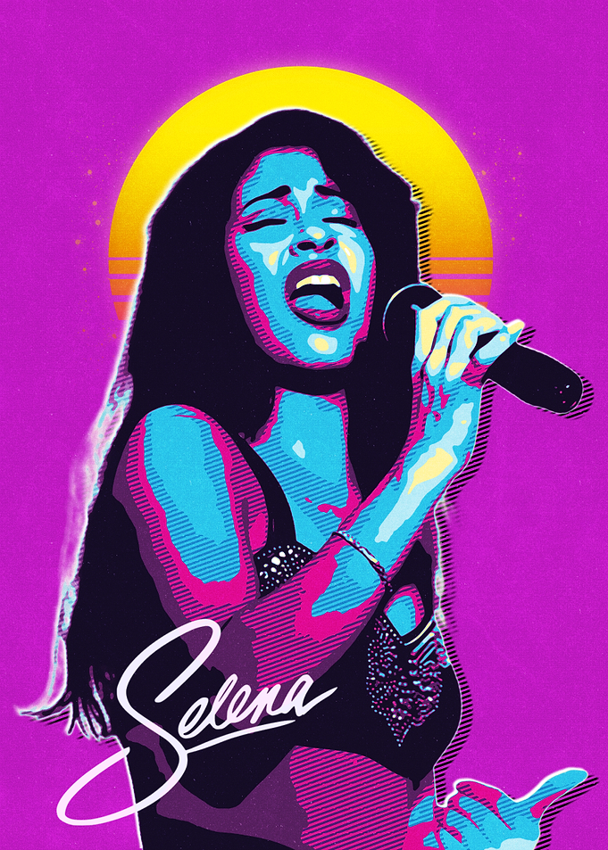Selena Quintanilla Retro Poster