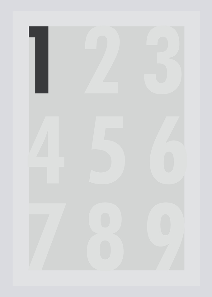 Numbers 1-9 Poster