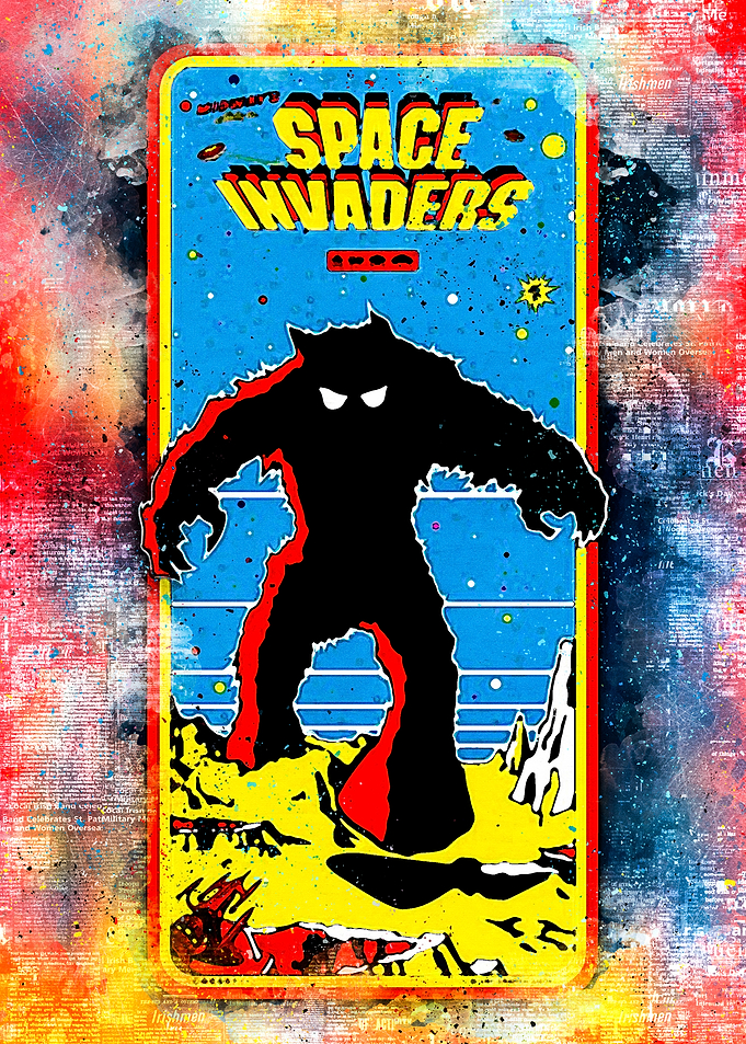 Space Invaders Retro Art