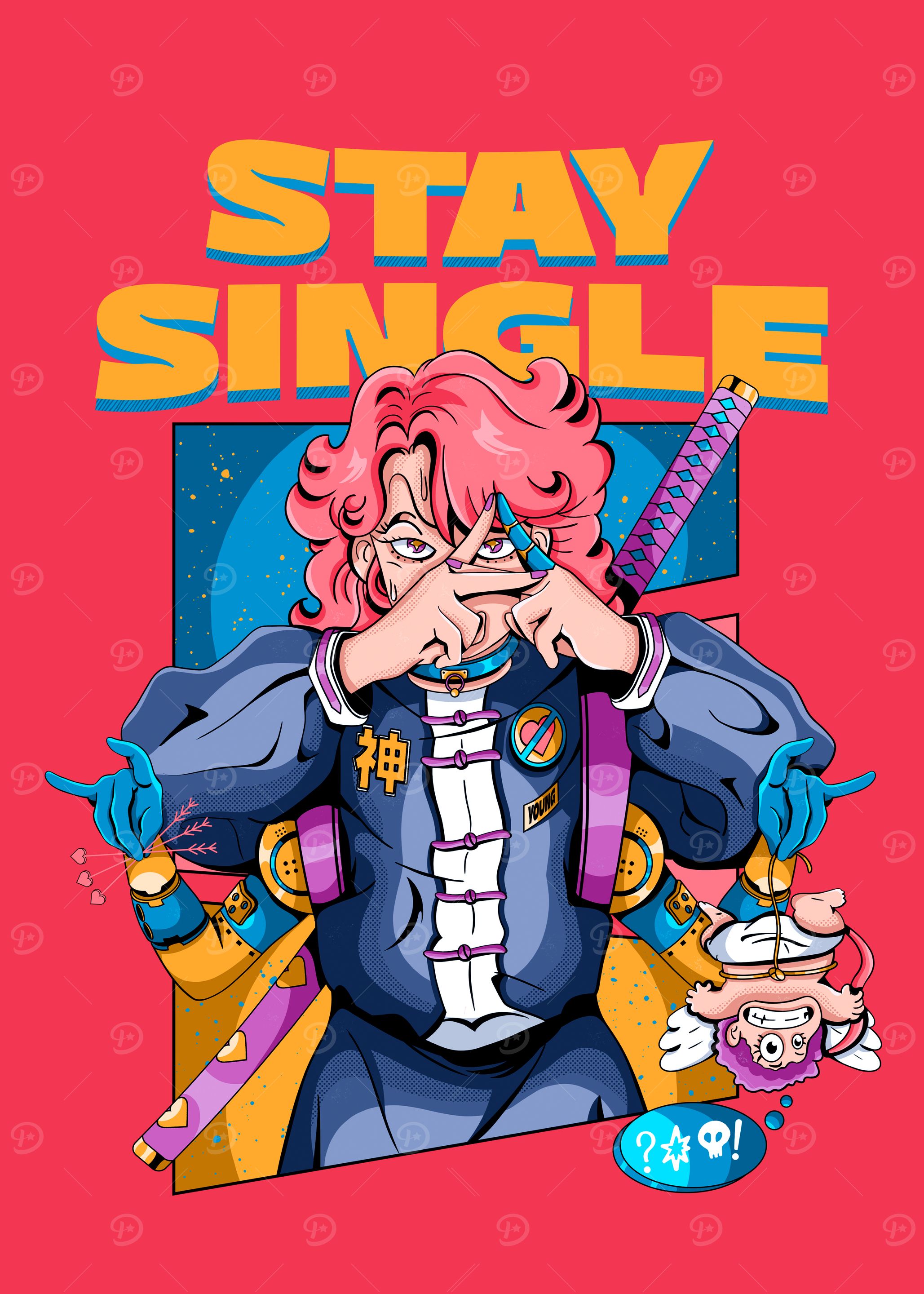 Stay Single Anime Art