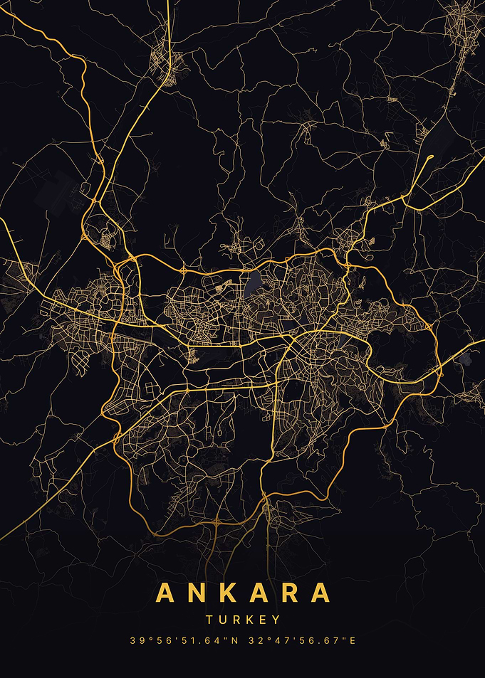 Ankara Turkey City Map