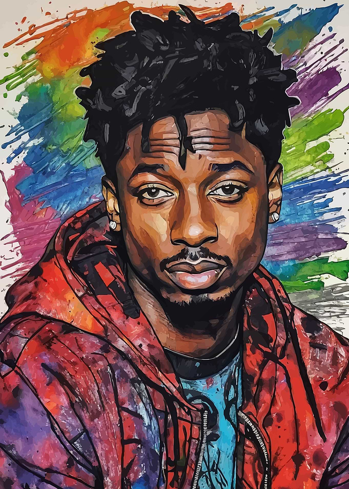 21 Savage Watercolor