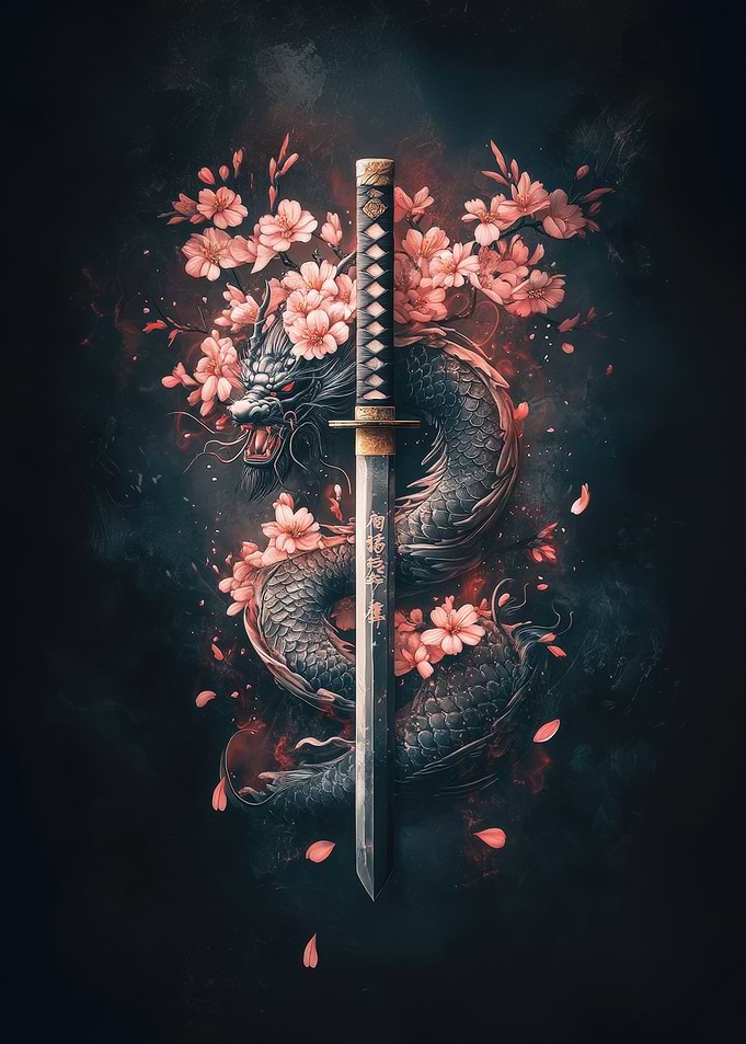 Obsidian Dragon Katana
