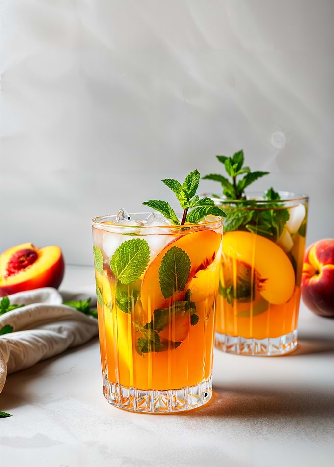 Peach & Mint Iced Tea