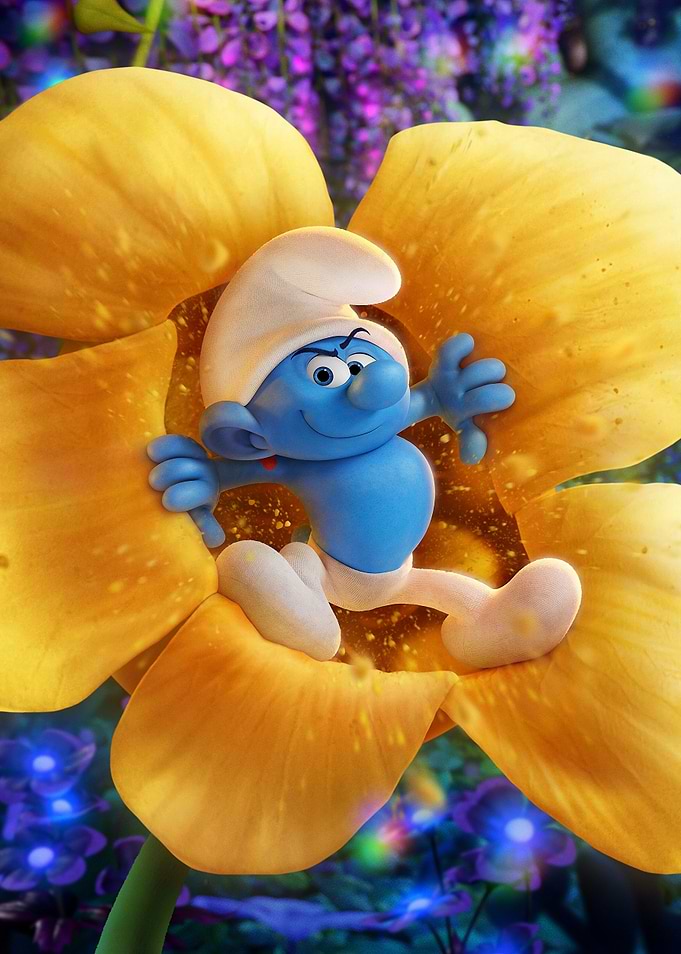 Smurf in a Flower