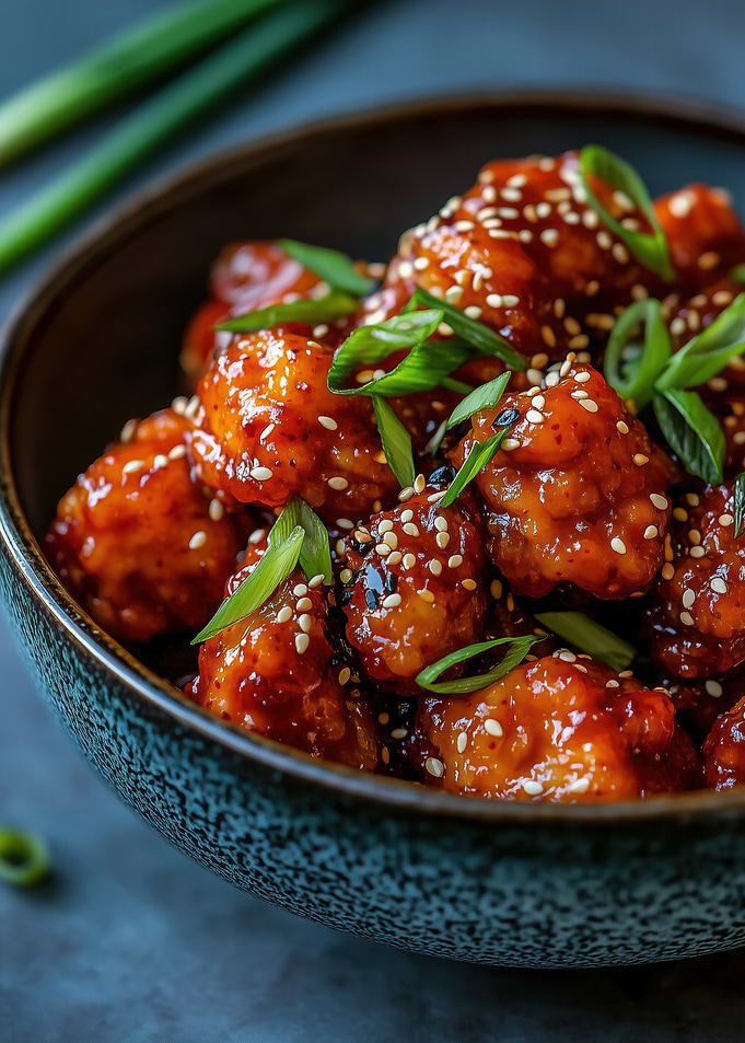 Korean Chicken with Sesame and Green Onions
