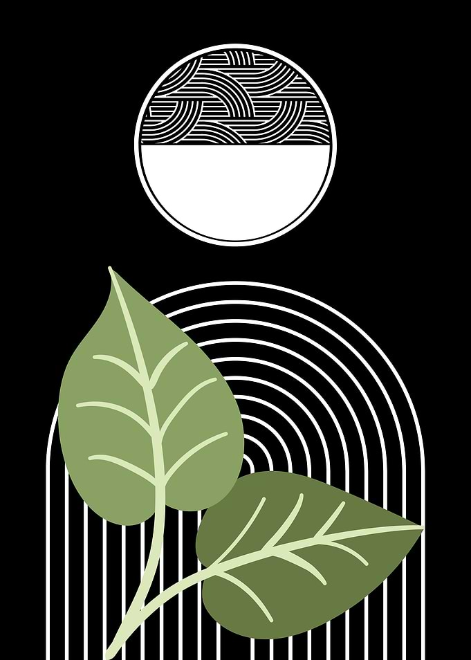 Minimalist Green Leaves