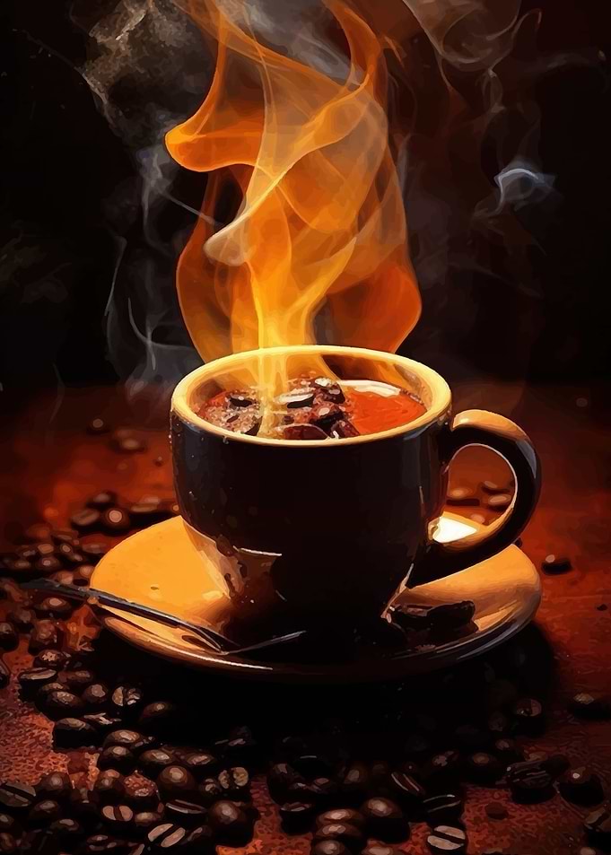Steaming Hot Coffee