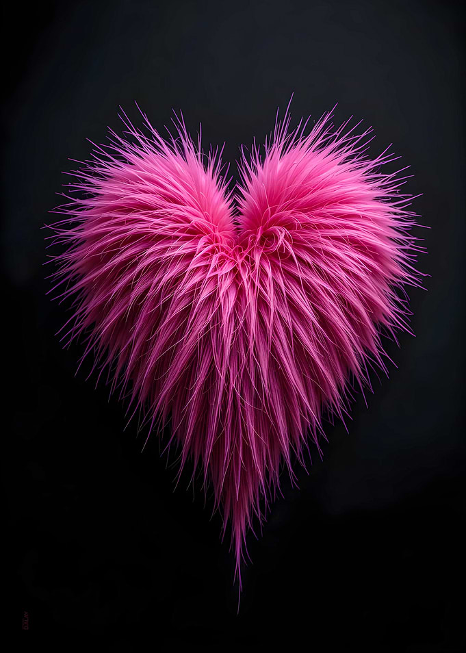 Pink Fur Heart